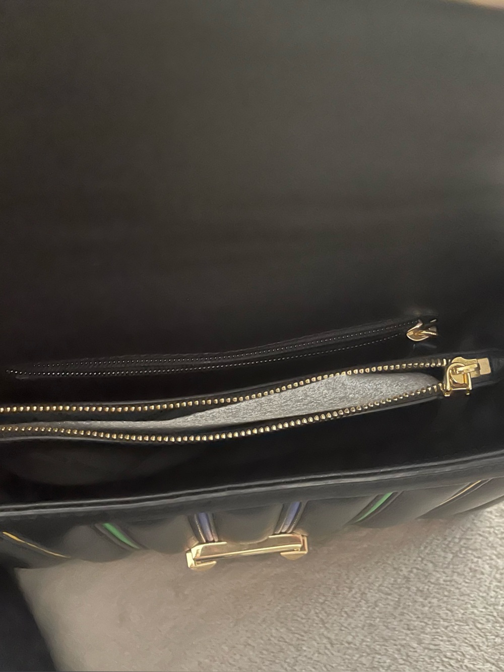 Michael Kors Black Striped Multicolor Whitney Bag - Picture 4 of 9